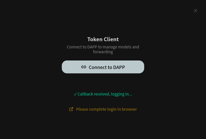 Log in to Client