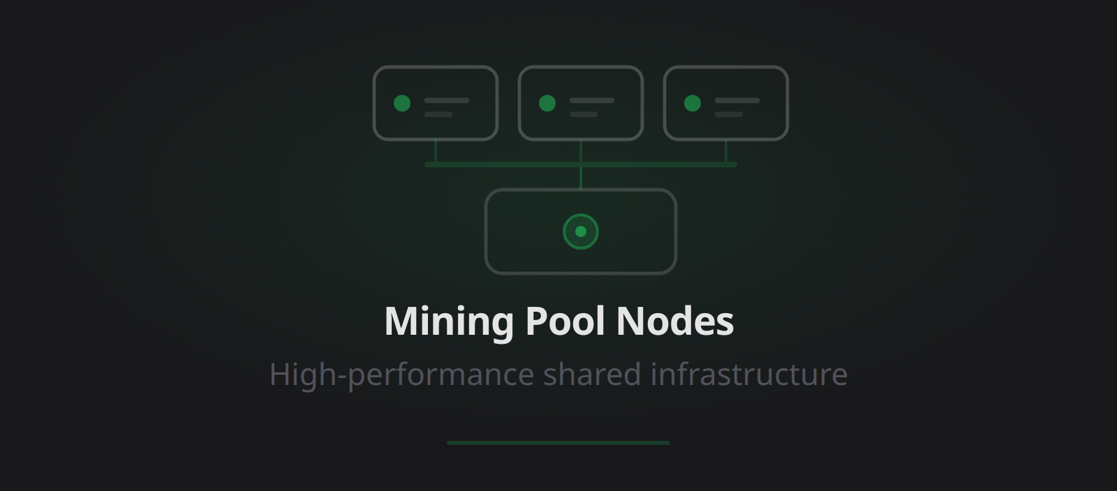 Mining pool compute nodes — shared high-performance inference infrastructure