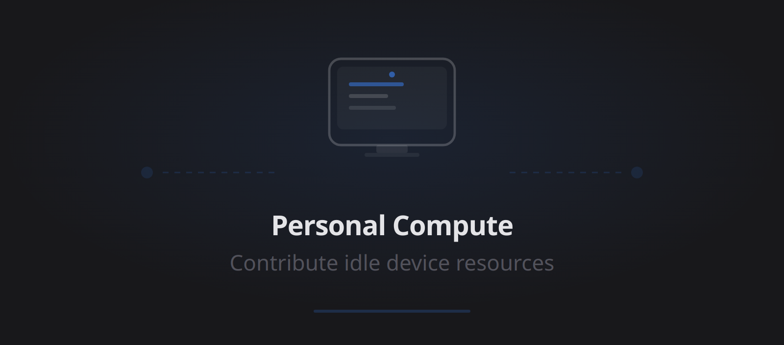Personal decentralized compute — contribute idle GPU and NAS resources